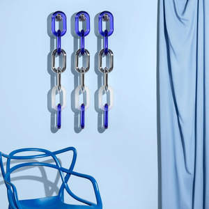 Transparent Resin Handmade Vertical Chain Links Wall Hanging Decor DIY Projects <b>Room</b> <b>Divider</b> Modern Environment Birthday Wedding - Product Image 2