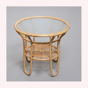 Contemporary Woven Rattan Coffee <b>Table</b> <b>Adjustable</b> Multi Functional Living Room Furniture with Solid Frame Base - Product Image 1