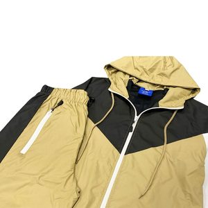 Ensemble de survêtement pour homme, coupe-vent 2 pièces personnalisé, short et veste à capuche, fermeture éclair réfléchissante, nylon de haute qualité, style streetwear - Product Image 2