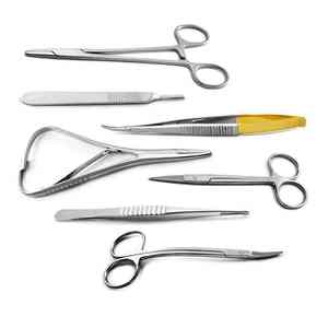 <b>Kit</b> 7pc Stainless Steel Manual Surgical Instruments Tissue Dissecting Scissors <b>Suture</b> Removal Needle Holders CE By Grip Surgical - Product Image 6