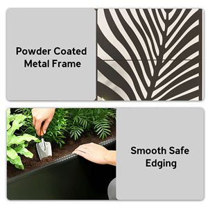 Fioriera Grande in Metallo con Spalliera, Orto Rialzato e Schermo per la Privacy per Piante Rampicanti, Recinzioni e Cancelli - Product Image 6