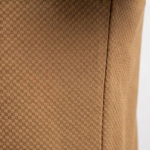Polo à manches courtes pour homme en camel, 100% polyester, tricoté, respirant, design uni, coupe classique, poche avant - Product Image 5