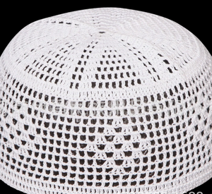 Chapeau de prière musulman en crochet pour hommes, bonnet Kufi uni, prix bas, vente en gros - Product Image 6