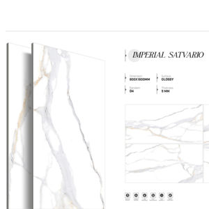 Carreaux de porcelaine brillants effet pierre contemporains 800x1600 1200x1800 750x1500mm Carreaux de luxe pour murs et sols intérieurs - Product Image 1