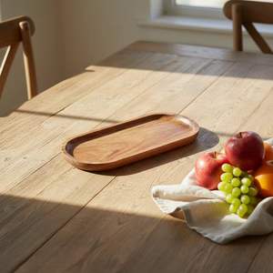 Bandeja de madera de acacia al por mayor para desayuno con patas plegables para restaurantes, hoteles y catering - Product Image 5