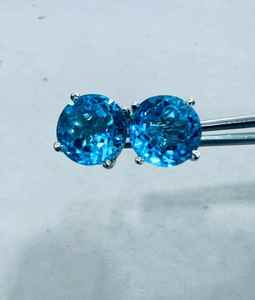 Pendientes de Piedras Preciosas Azules Naturales, Elegantes Pendientes de Piedra Azul para Mujer, Joyería Fina, Pendientes Colgantes, Regalo para Ella - Product Image 1