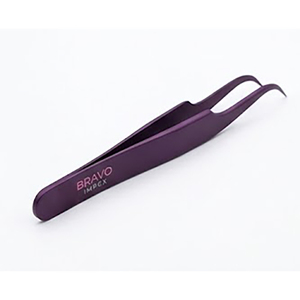 แหนบถอนขนตามืออาชีพสีดำแหนบถอนขนตาสีม่วงแบบสแตนเลสกันลื่น - Product Image 4