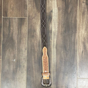 Nouveau gros personnalisé de haute qualité Cowboy cousu à la main ceinture en cuir suédé pour hommes et femmes en cuir de vachette ceinture à boucle ardillon - Product Image 6