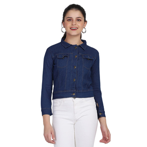 2026 <b>Customized</b> Sustainable Winter <b>Denim</b> <b>Jacket</b> Cotton Women's Casual High Street Outwear Fashion Button Quick Dry Breathable - Product Image 1