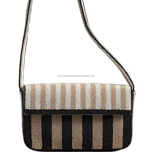 New Arrival Designer Women Beaded Clutch Seed Bead Handmade Handmade Embroidery Cosmetic Bags & <b>Cases</b> - Product Image 3