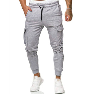 Pantalon de jogging cargo pour homme avec poche latérale, style 2026, tenue décontractée, logo personnalisé, taille élastique, streetwear élégant - Product Image 1