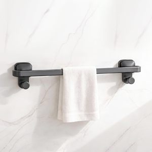 Porte-serviettes mural sans perçage avec revêtement en poudre, design moderne pour salle de bain, disponible au prix le plus bas - Product Image 4