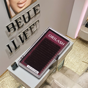 Private Label Korean Handmade Natural Long <b>Individual</b> Mink <b>Eyelash</b> Extensions with BlackBerry Matt Silk Lash <b>Glue</b> - Product Image 3