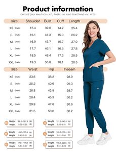 Medical Scrub Suit Uniform Hospital Nursing <b>Set</b> Custom Logo Wholesale <b>Doctor</b> Scrub Shaghaf Sports Wear Impex Sc2 100% Polyester - Product Image 6