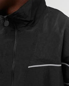 Veste coupe-vent en nylon personnalisée, fermeture éclair, imperméable, légère, pour homme, veste de course en nylon, veste à capuche pour l'extérieur - Product Image 5