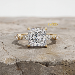 925 Silver Zircon Oval Cut 2.5 Ct Claw Setting Engagement <b>Ring</b> Three Stone Side Pear Shape Luxury Bridal Wedding <b>Ring</b> Party - Product Image 2