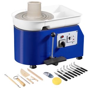 Tornio per Ceramica da 350W 11 Pollici per Adulti e Principianti, Velocità Regolabile 0-300 RPM, Controllo a Pedale e Maniglia, Ruota per Ceramica e Smalto - Product Image 4