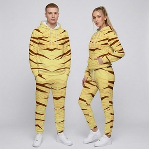 High Quality Customized Logo Men Sweat Suit Tracksuit Gym Fitness Sportswear Fleece Hoodie Training Tracksuits Jogging for Men - Product Image 1