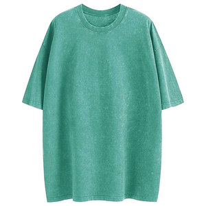เสื้อยืดคอตตอนหนาน้ำหนักมากทรงโอเวอร์ไซส์สำหรับผู้หญิง แบบย้อมสีเอซิด ผลิตจากโรงงานโดยตรง คุณภาพสูง ระบายอากาศได้ดี คอกลม ทรงหลวม สั่งทำได้ - Product Image 3