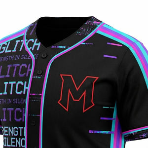 Camiseta de béisbol de moda urbana, transpirable, uniforme deportivo de equipo, diseño por sublimación, MALUZA INDUSTRIES. - Product Image 5