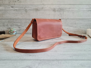 Brown <b>Leather</b> Crossbody Handbag for Women <b>Small</b> Purse Personalized Shoulder <b>Bag</b> Stylish Cross Body Gift for Her - Product Image 3