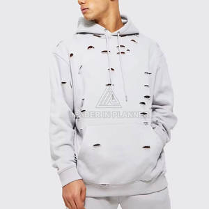 เสื้อฮู้ดดี้ผู้ชายสไตล์โดดเด่น ระบายอากาศได้ดี รุ่นดิสเทรส ขายดี ราคาส่ง - Product Image 5