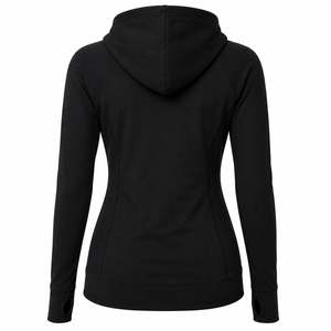 <b>Long</b> Sleeve Hooded Drawstring Winter Top Selling Fashion Lady Fleece <b>Women</b> Plain <b>Hoodies</b> <b>Women</b> Plain Hoodie Purple Casual - Product Image 3