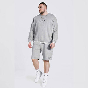 Ensemble de t-shirt et short de sport d'hiver pour homme avec motif uni, short de sport et service OEM - Product Image 1