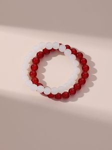 Pulsera de Resina Acrílica Colorida, Elástica, Hecha a Mano, Accesorios de Joyería para Niñas y Mujeres - Product Image 6