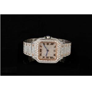 Reloj de Diamante Moissanite de Fábrica Directa, Elegante Reloj para Regalo de Aniversario Disponible a un Precio Accesible - Product Image 1