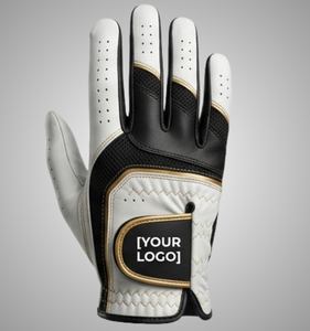 Premium Genuine Leather Golf Glove Right Hand Full Finger Non Slip Breathable <b>Hook</b> And Loop Closure Unisex Sports Glove - Product Image 1