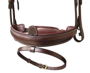 Bridon en cuir rembourré avec muserolle flash pour l'équitation anglaise - Product Image 4