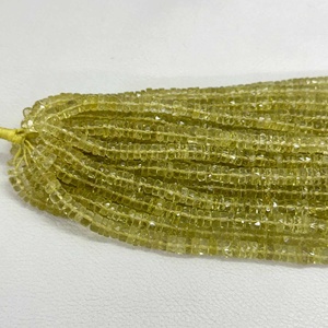 6-7mm Natural Lemon Quartz <b>Heishi</b> Tyre <b>Beads</b> Loose Gemstone Customized <b>Beads</b> Jewelry Long <b>Beads</b> Necklace Best Gifts For Women - Product Image 3