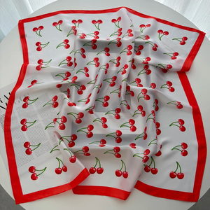 Pañuelo Cuadrado de Seda Personalizable de Moda para Mujer, Chal de Satén, Hiyab, Banda para el Cabello, Lujoso, 70*70cm, Agradable al Tacto, Cuatro Estaciones - Product Image 5