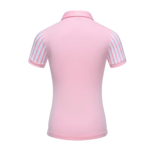 เสื้อกอล์ฟแขนสั้นผู้หญิงสไตล์วินเทจ ดีไซน์สั่งทำได้ คุณภาพสูง ผ้าฝ้าย 100% สวมใส่สบาย ขายดีที่สุด พร้อมสกรีนโลโก้ตามต้องการ - Product Image 3