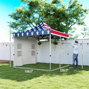 Carpa Plegable con Diseño de Bandera Americana, Toldo, Pavilón - Product Image 6