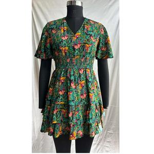 Casual European and American Fashion Women's Summer New Collection V-neck Midi <b>Dress</b> Women's Wear Buy Direct From Supplier - Product Image 4