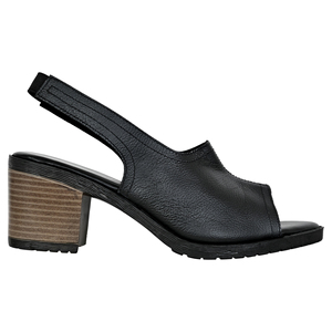 Chaussures décontractées à talon haut pour femme en cuir véritable avec finition placage, bout ouvert, à enfiler, souples, pour le printemps et l'été - Product Image 3