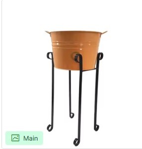 Soporte para Macetas Tejido, Diseño Elegante, para Interiores, Patas de Metal Resistentes, Decoración Estilosa para el Hogar, Pieza Decorativa Natural - Product Image 6