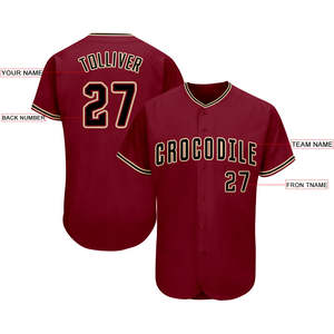 Maillot de baseball personnalisé par sublimation OEM, 100 % polyester, décontracté, avec boutons sur le devant, nom et numéro de l'équipe, vêtements de sport - Product Image 4
