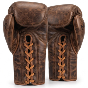 Guantes de Boxeo Profesionales de Cuero con Logotipo Personalizado, para Entrenamiento y Sparring, Unisex, Cierre de Velcro, Fabricante Mayorista - Product Image 2