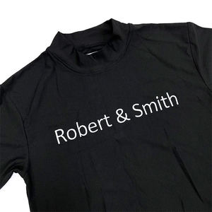 Camiseta de Manga Corta Negra para Hombre Robert & Smith, Estampado Digital, Cuello Redondo, Informal, Transpirable, de Poliéster Tejido, Corte Regular - Product Image 1