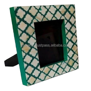 Elegante plata hierro MDF vidrio pared decoración hueso madera inspirado resina marco para interiores del hogar marco de fotos categoría de producto - Product Image 1