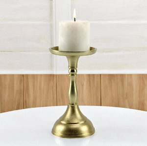 Porte-bougie en métal bronze abstrait à motif tourbillonnant, au design artistique minimaliste, disponible à prix de gros pour la décoration intérieure. - Product Image 6