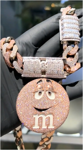 CONCEPTION Colgante de Moissanita Auténtica con Diseño Personalizado de Dibujos Animados, Plata de Ley, Chapado en Oro Blanco de 14K, Estilo Hiphop, para Fiesta, para Mujer - Product Image 3