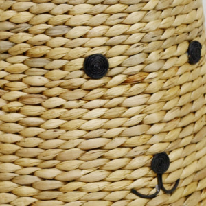 Durable Organic Water Hyacinth Handmade Bear Shape <b>Laundry</b> <b>Basket</b> Lid Customizable Color Size High Quality Animal Theme <b>Nursery</b> - Product Image 6