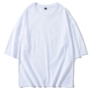 High Quality Solid Color Blanks Cotton Custom Printed Front Plus Size Round Neck Short Sleeve T-Shirt Breathable - Product Image 1