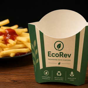 Wholesale Price <b>Biodegradable</b> Eco-Friendly Greaseproof Paper Custom Logo Take Away Potato Fish Chips French Fries Box <b>Packaging</b> - Product Image 2