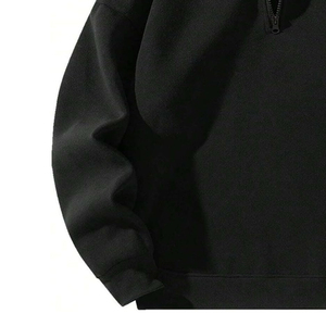 เสื้อฮู้ดซิป 1/4  ผ้าฝ้าย 100% ดีไซน์โดดเด่น ทรงโอเวอร์ไซส์ สำหรับผู้ชาย ขายส่ง - Product Image 4