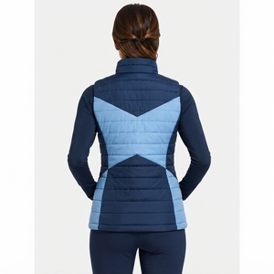 Gilet matelassé pour femme, veste sans manches de qualité supérieure, isolation légère, matière résistante à l'eau, fermeture éclair intégrale, tricoté - Product Image 2